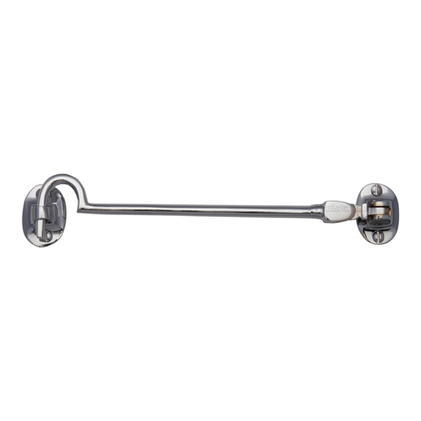 AA63CP • 203mm • Polished Chrome • Carlisle Brass Silent Pattern Cabin Hook